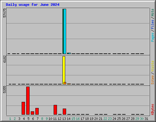 Daily usage for June 2024